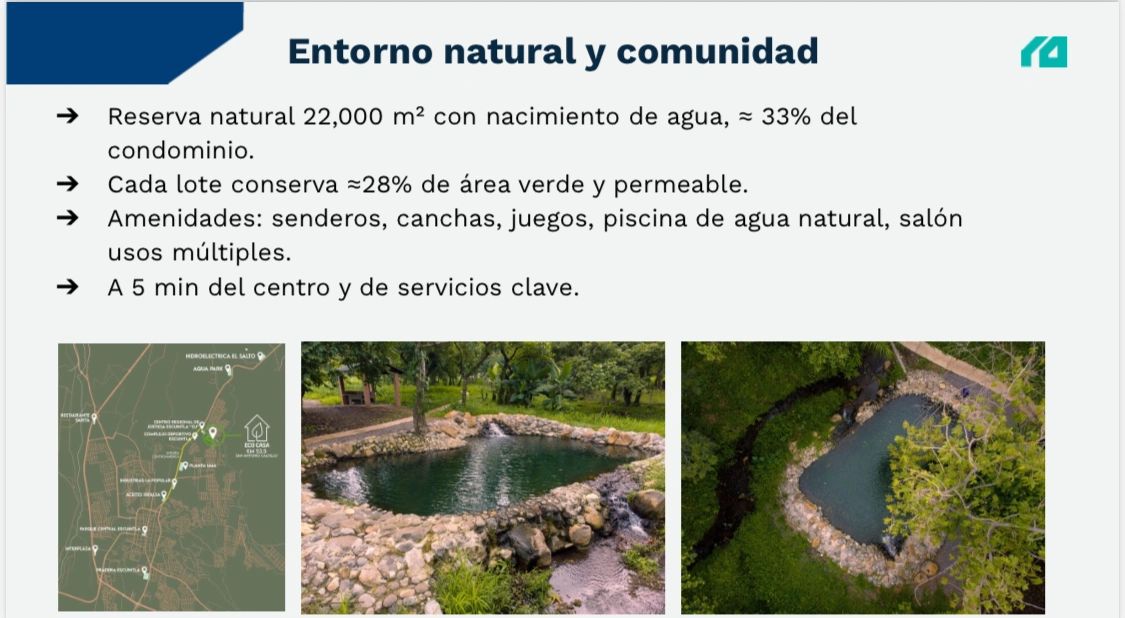Entorno natural y comunidad — Reserva natural 22,000 m²